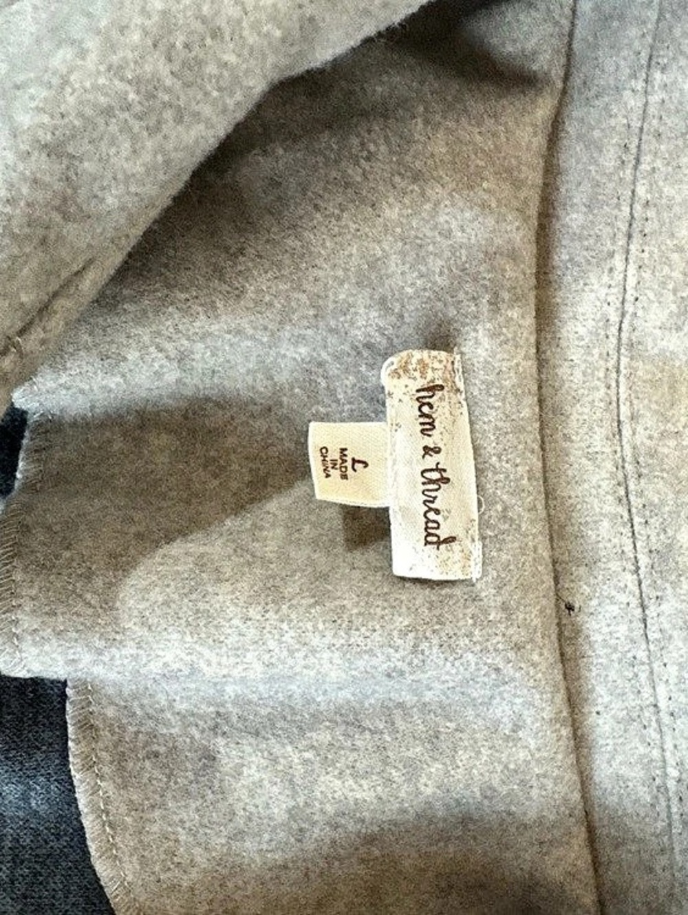 Hem & Thread Color Block Utility Jacket Size large Like New - Picture 3 of 3